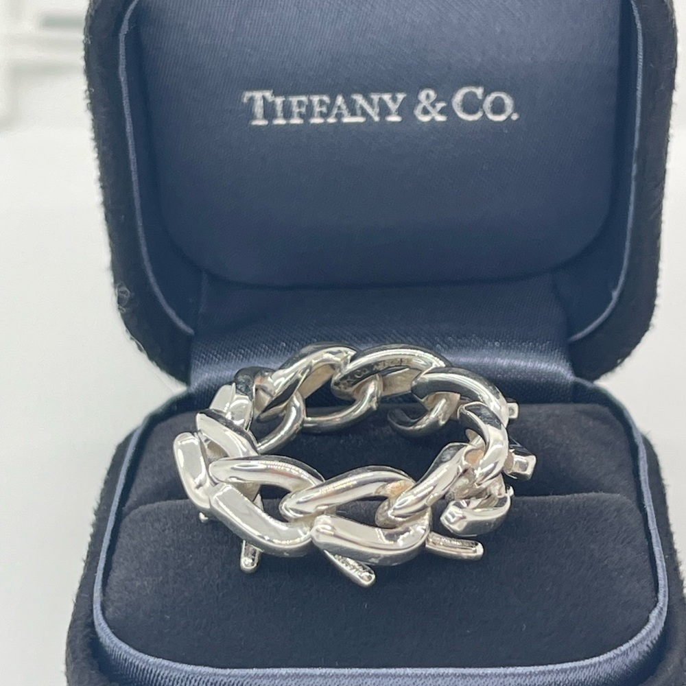 Tiffany & Co. Silver Link Ring - Picture 6 of 16